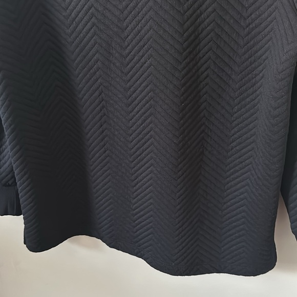 Penningtons ActiveZone Black Textured Sweatshirt - Picture 12 of 13